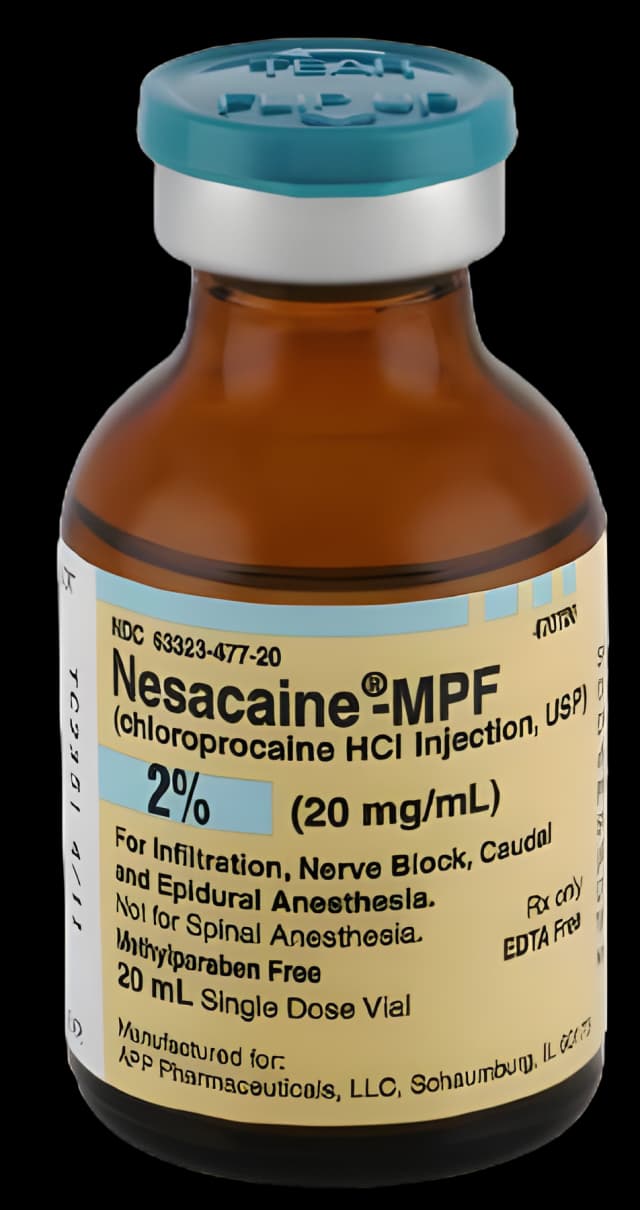 Nesacaine®-MPF Chloroprocaine HCl, Preservative Free 2%, 20 mg / mL Injection Single-Dose Vial 20 mL