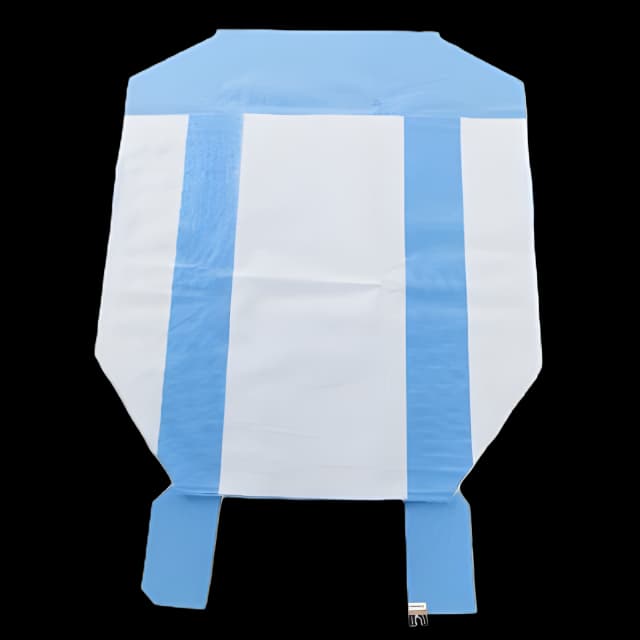 SMART-FOLD* H650 Sterilization Wrap White / Blue 28 X 46 Inch Dual Layer SMS Polypropylene Steam / EO Gas / Hydrogen Peroxide