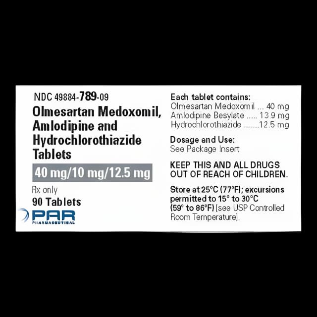 Olmesartan/Amlodipine/HCTZ 40/10/12.5mg Tablets - 90ct