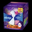 Feminine Pad Always® Radiant with FlexFoam Overnight / With Wings Heavy Absorbency