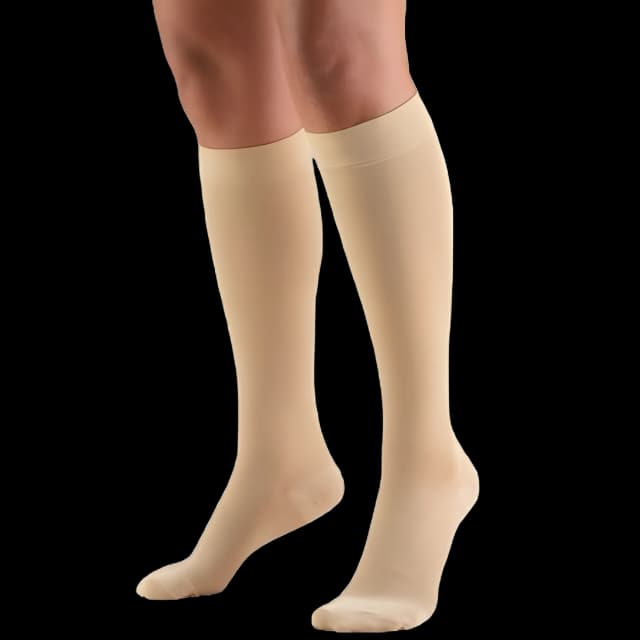 Compression Stocking Truform® Knee High 3X-Large Beige Closed Toe - 8845-BG-3XL