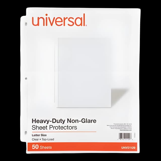 Top-Load Poly Sheet Protectors, Heavy Gauge, Nonglare, Clear 50/Pack
