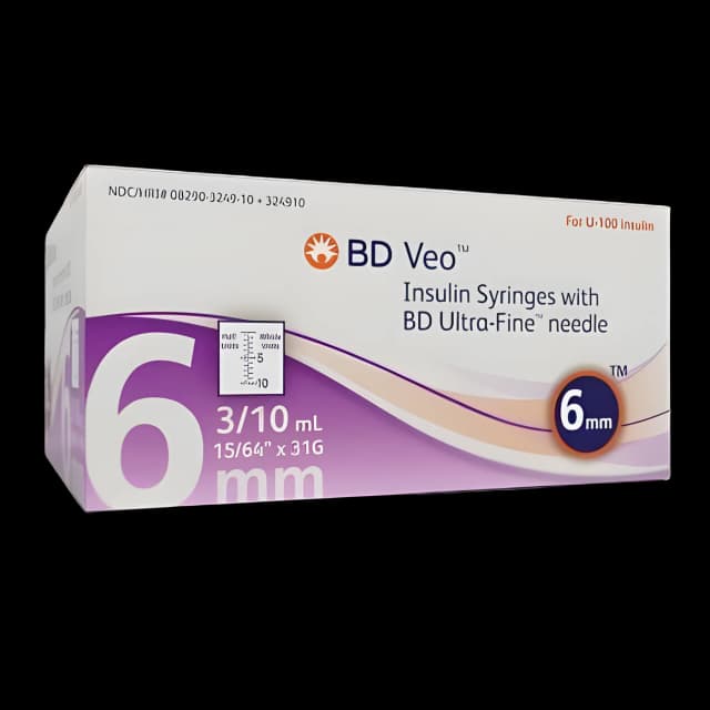 Veo Ultra-Fine Insulin Syringe 0.3mL 31G x 6mm