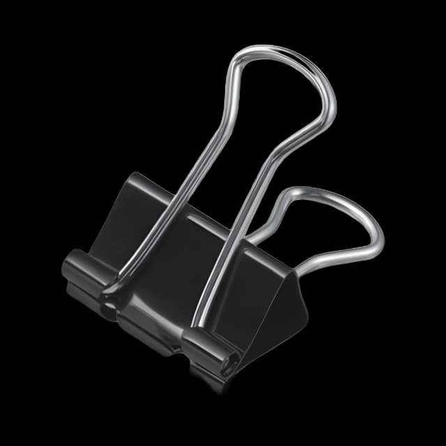Binder Clip Zip-Seal Bag Value Pack, Small, Black/Silver, 144/Pack
