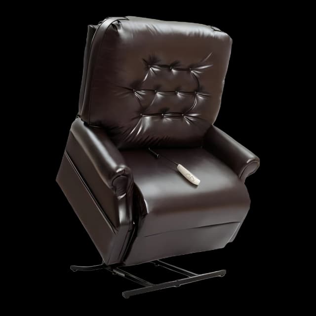 3-Position Recliner LC-358 Model Chestnut Faux Leather Without Casters - LC358XLLNCHEV