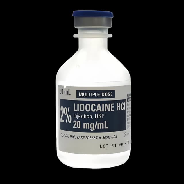 Lidocaine HCl 2% 20mg/mL Injection - Generic Xylocaine Vial
