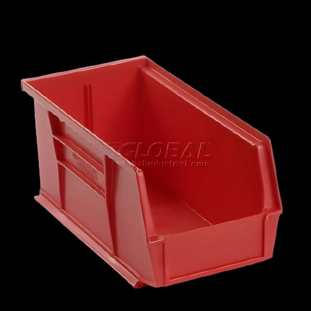 Storage Bin Global Industrial™ Red Plastic 5 X 5-1/2 X 10-7/8 Inch