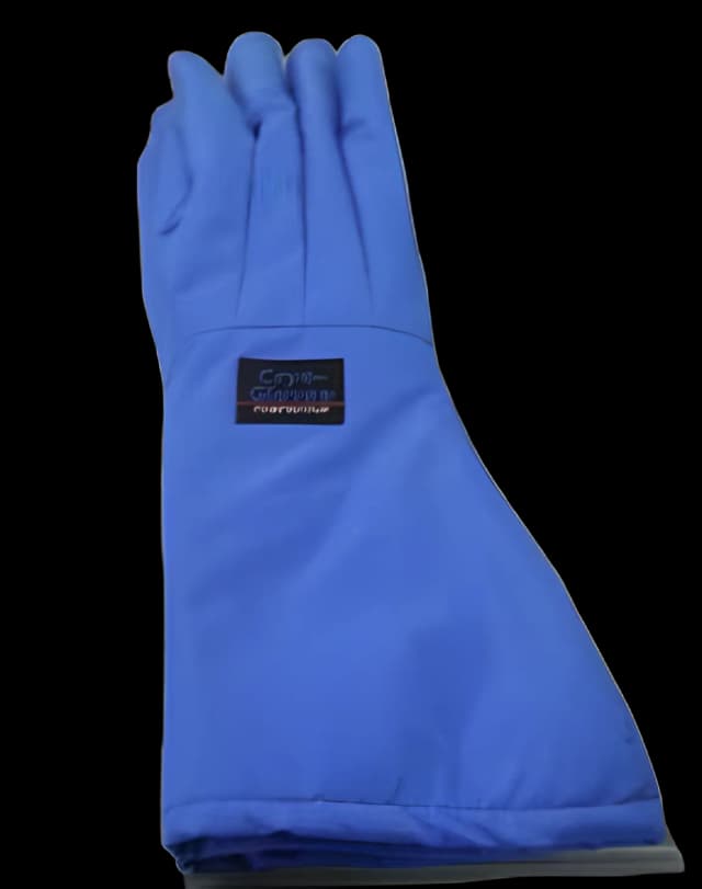 Cryogenic Glove Thermo Scientific™ Elbow-Length Medium Waterproof Material Blue 18 Inch Gauntlet Cuff NonSterile
