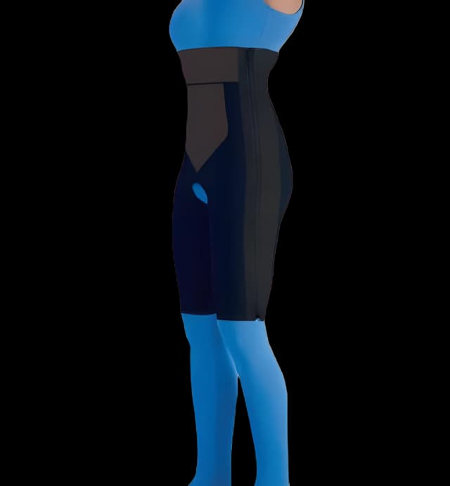 Compression Garment Above the Knee / High Waist Black Medium