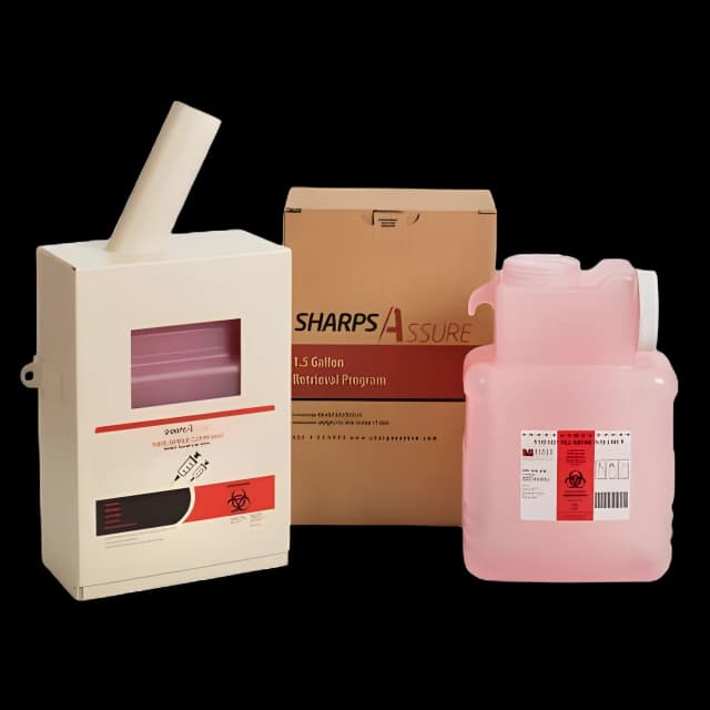 1.5 Gal Sharps Mailback Kit with Security Mount - Sharps Assure