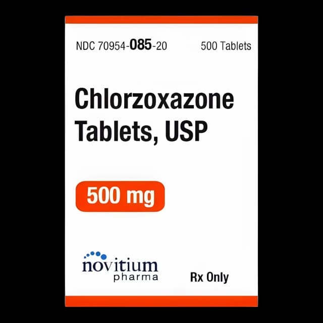 Buy Chlorzoxazone 500 mg Tablets | Novitium Pharma
