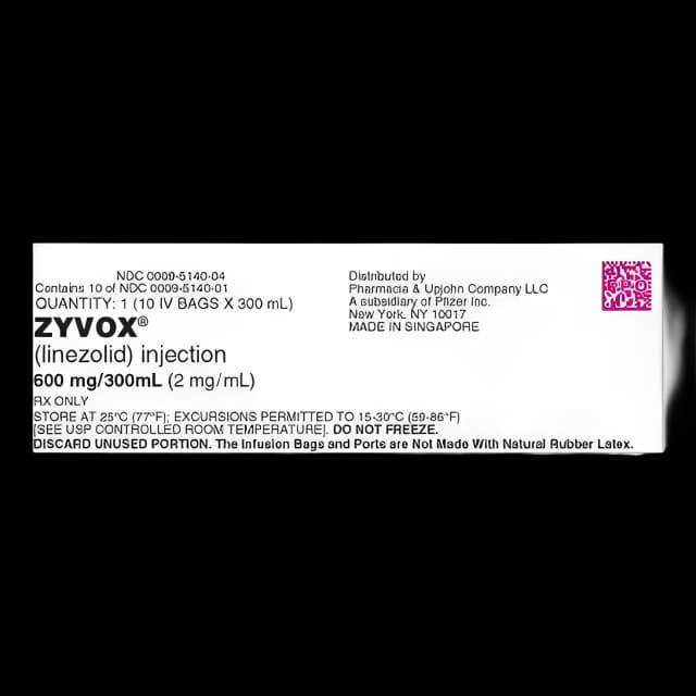 Zyvox Linezolid 600mg Solution by Pfizer - Prescription Antibiotic