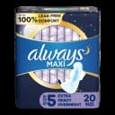 Feminine Pad Always® Maxi With Wings Overnight Absorbency
