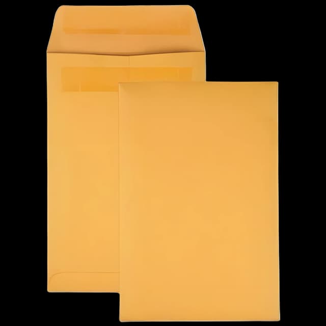 Redi-Seal Catalog Envelope, #1, Cheese Blade Flap, Redi-Seal Adhesive Closure, 6 x 9, Brown Kraft, 100/Box