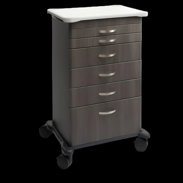 Mobile Treatment Cabinet Midmark Synthesis® 18 X 21 X 43 Inch Storm (2) 2" Drawers, (3) 4 " Drawers, (1) 8" Drawer