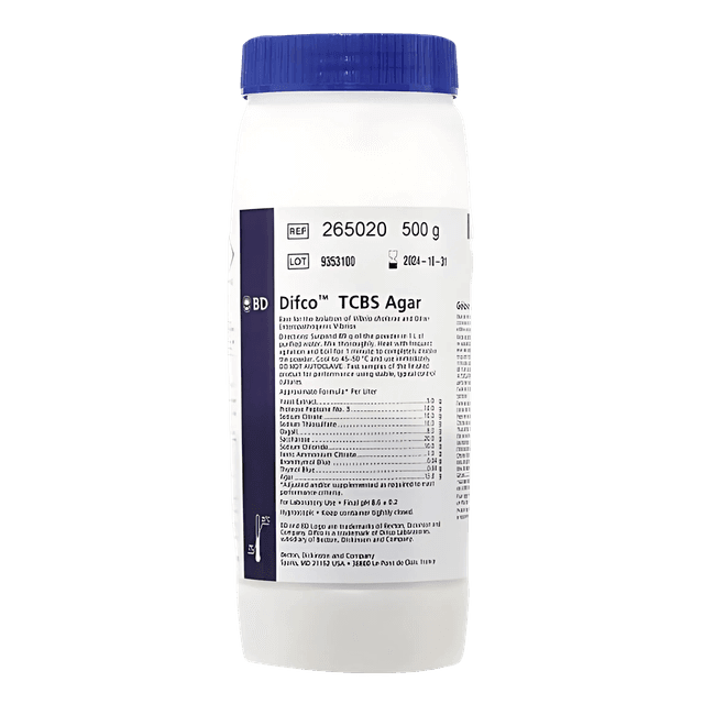 Culture Media BD Difco™ TCBS Agar (Thiosulfate, Citrate, Bile, Sucrose) Dehydrated