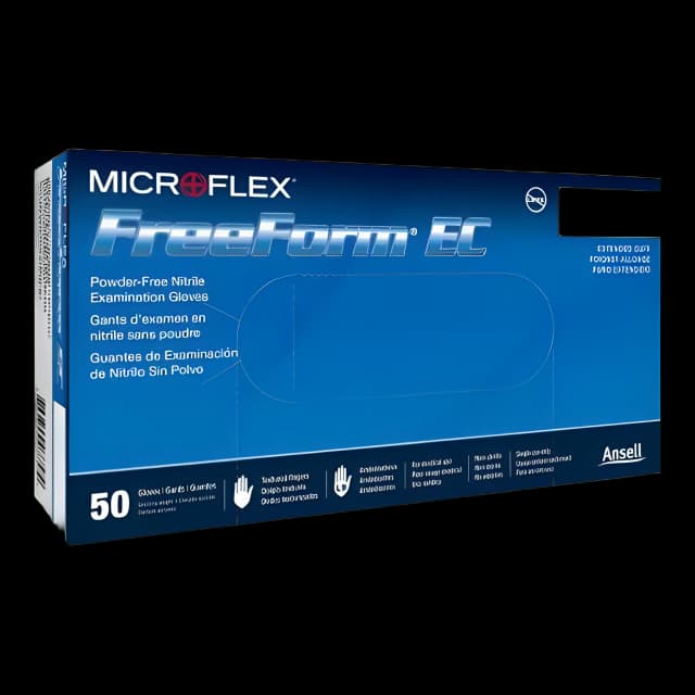 Exam Glove FreeForm® EC 2X-Large NonSterile Nitrile Extended Cuff Length Textured Fingertips Blue Not Rated