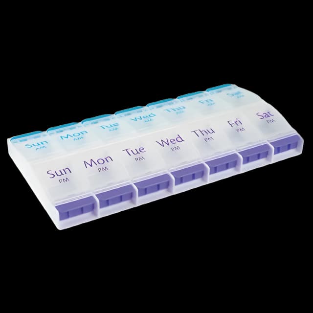 Pill Organizer Push Button Weekly X-Large 7 Day 4 Dose