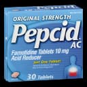 Antacid Pepcid® AC 10 mg Strength Tablet 30 per Box - 70716837872305