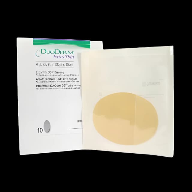 Thin Hydrocolloid Dressing DuoDERM® Extra Thin 4 X 6 Inch Oval