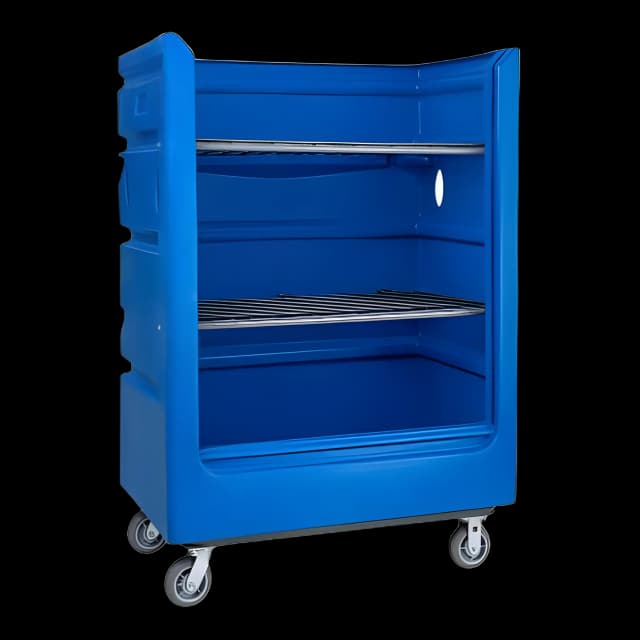 Turnabout Truck 2 Shelves 2000 lb. Capacity Poly / Steel 6 Inch Casters