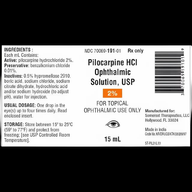 Pilocarpine HCl 2% Eye Drops for Glaucoma | Somerset Therapeutics