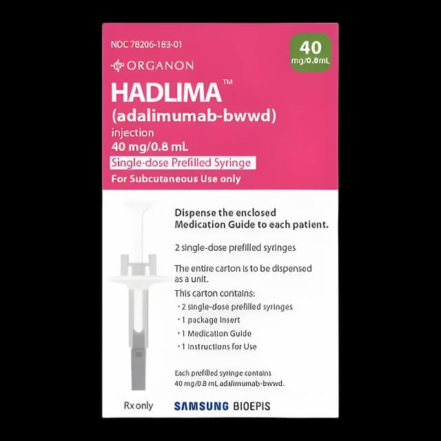 HADLIMA® Adalimumab, Preservative Free 40 mg / 0.8 mL Injection Prefilled Syringe 2 Doses