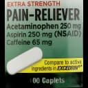 Pain Relief McKesson Brand 250 mg - 250 mg - 65 mg Strength Acetaminophen / Aspirin / Caffeine Caplet 100 per Bottle