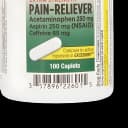Pain Relief McKesson Brand 250 mg - 250 mg - 65 mg Strength Acetaminophen / Aspirin / Caffeine Caplet 100 per Bottle