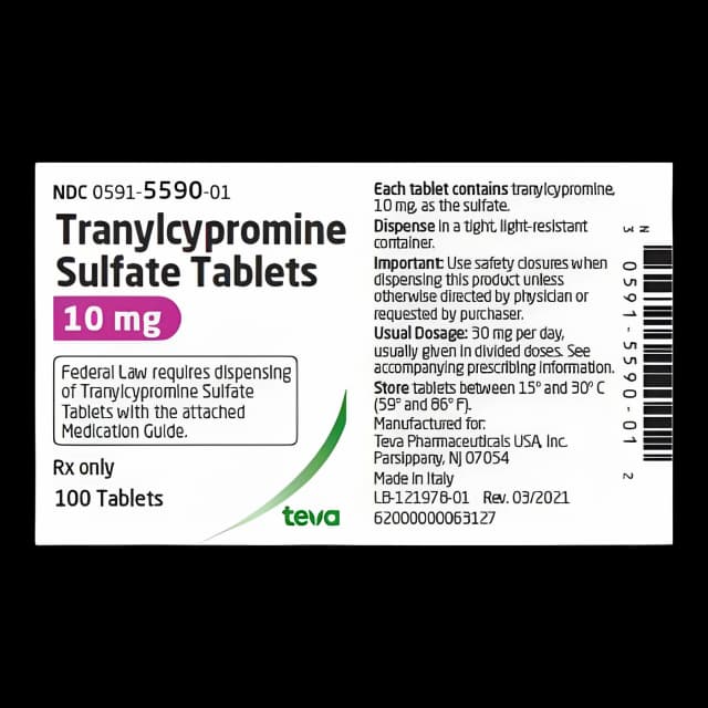 Buy Tranylcypromine Sulfate 10mg Tablets | Teva Pharmaceuticals