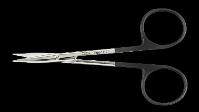 Tenotomy Scissors Miltex® SuperCut Stevens 4-1/2 Inch Length OR Grade German Stainless Steel NonSterile Finger Ring Handle Curved Blade Blunt Tip / Blunt Tip