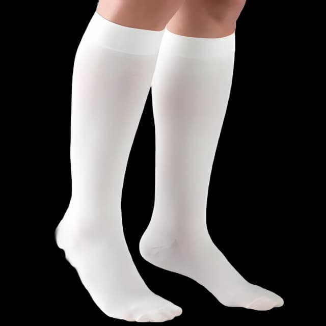 Truform Knee High Compression Stockings - Large White