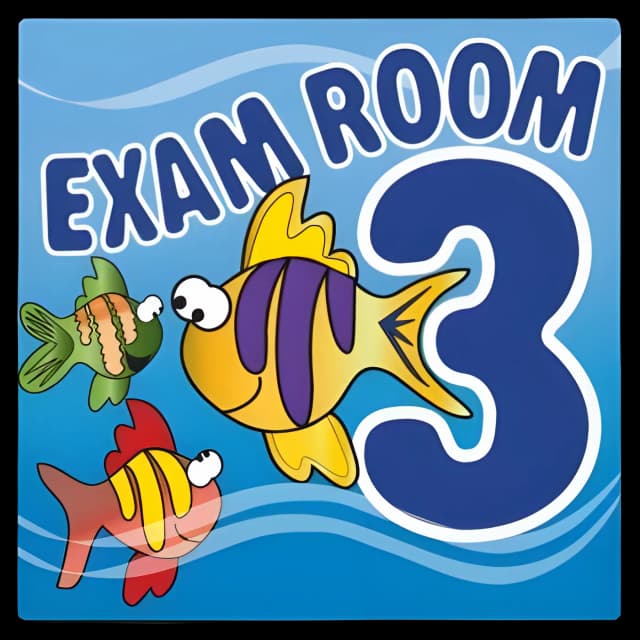 Clinton™ Exam Room 3 Door Sign - Medical Facility Signage