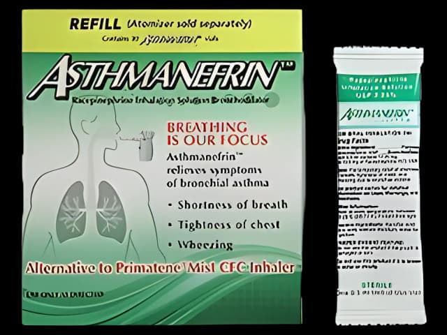 Asthma Relief Refill Kit Asthmanefrin™ 11.25 mg Strength Inhalation Solution 30 per Box - 00487278401