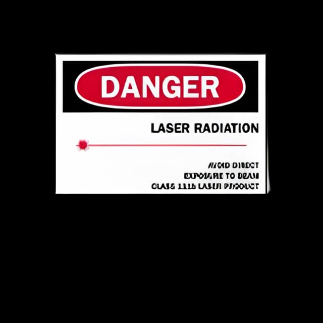 Door Sign Caution Danger: Laser Radiation Avoid Direct Exposure To Beam Class 111B Laser Product, With Pictogram