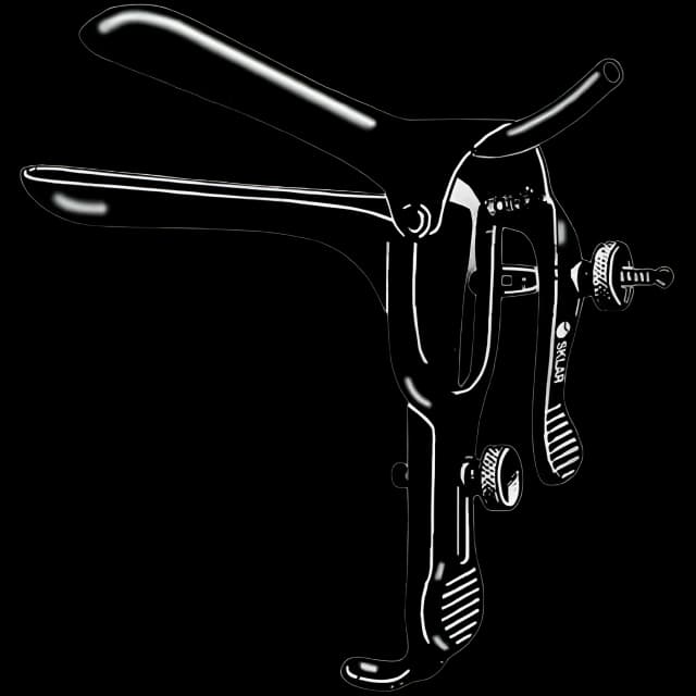 Laser Surgery Vaginal Speculum Sklar Black™ Graves NonSterile OR Grade Coated Stainless Steel Medium With PSE Tube Reusable Without Light Source Capability
