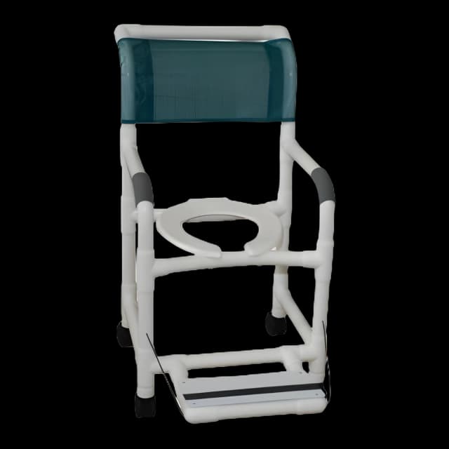 MJM PVC Shower Chair with Mesh Backrest - 18" Seat