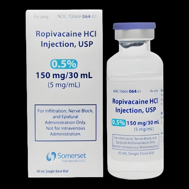 Ropivacaine HCl 0.5% 5mg/mL Injection - Somerset Therapeutics