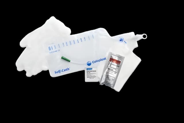 Intermittent Closed System Catheter Self-Cath® Coude Olive Tip 14 Fr. Without Balloon Lubricated PVC