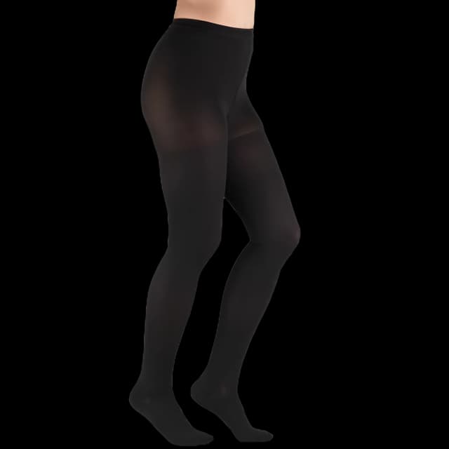 Compression Pantyhose Truform® Waist High Petite Black Closed Toe - 1756-BL-P