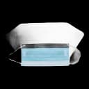 Procedure Mask with Eye Shield Cardinal Health™ Anti-fog Foam Pleated Earloops One Size Fits Most Blue NonSterile ASTM Level 3 Adult