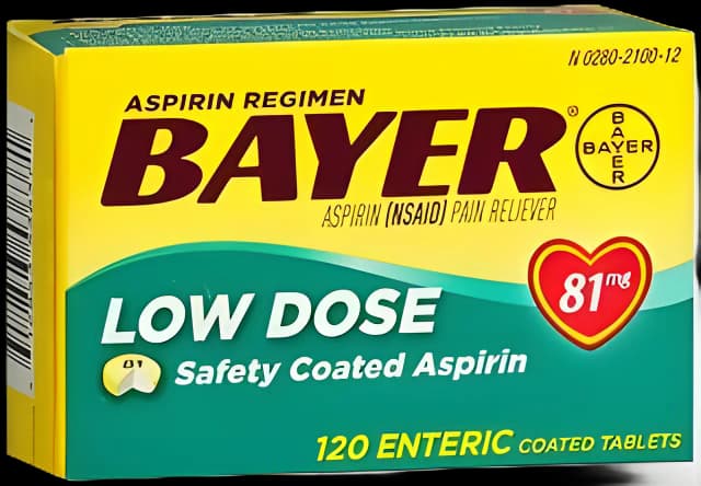 Bayer Low-Dose Aspirin 81mg - Pain & Fever Relief 120ct