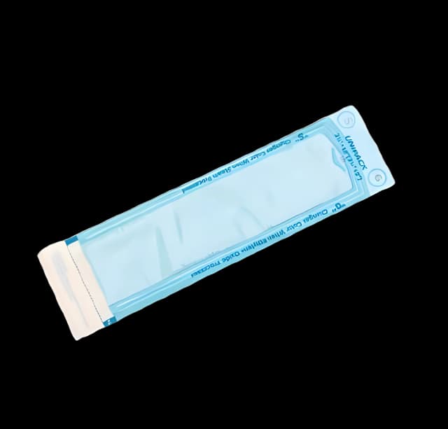 Sterilization Pouch UniPack Ethylene Oxide (EO) Gas / Steam 2-3/4 X 10 Inch Transparent Blue / White Self Seal Paper / Film