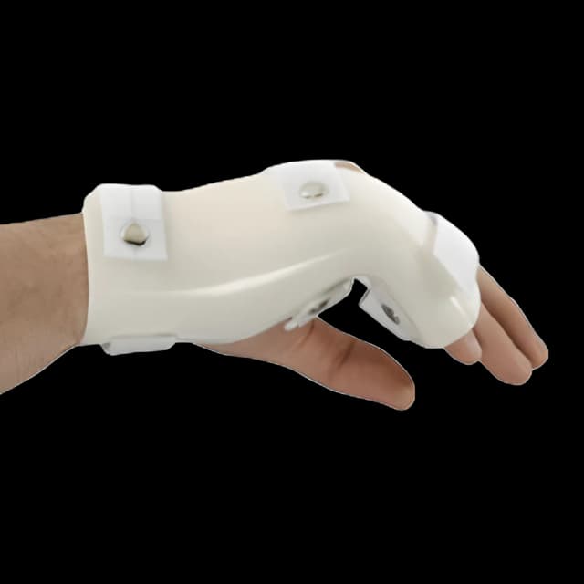 Boxer Fracture Splint with MP Flexion G-Force Plastic / Foam Left Hand White Large - 2970002627