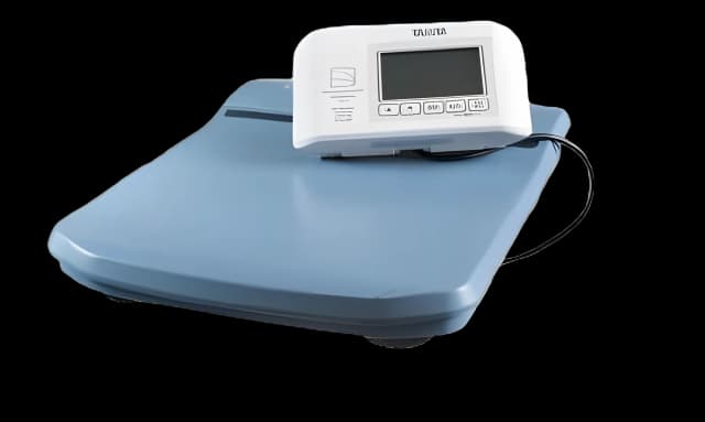 Floor Scale Tanita® Digital Remote Display 440 lbs. Capacity Blue AC Adapter / Battery Operated