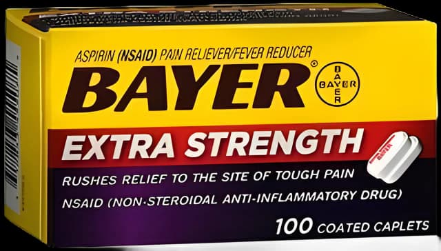 Bayer Aspirin 500mg for Pain & Fever Relief - 100 Capsules