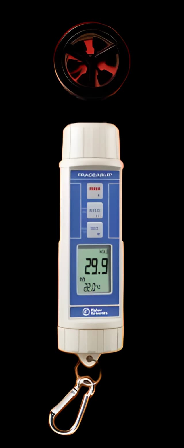 Digital Anemometer / Thermometer Fisherbrand™ Traceable® Fahrenheit / Celsius 32° to 122°F (0° to 50°C) Internal Sensor Handheld Battery Operated