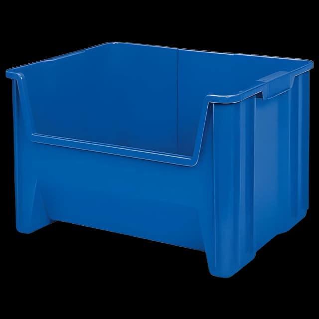 Stackable Storage Bin Stak-N-Store Blue Plastic 12-7/16 X 15-1/4 X 19-7/8 Inch