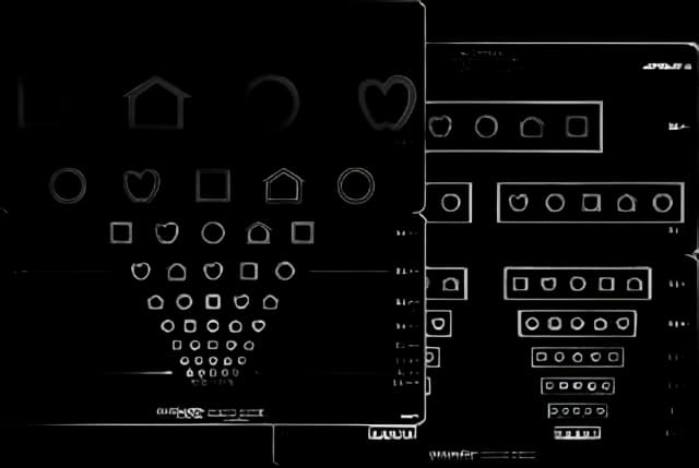 Preschool Eye Test Chart Lea Symbols® 10 Foot Distance Acuity Test - 250211