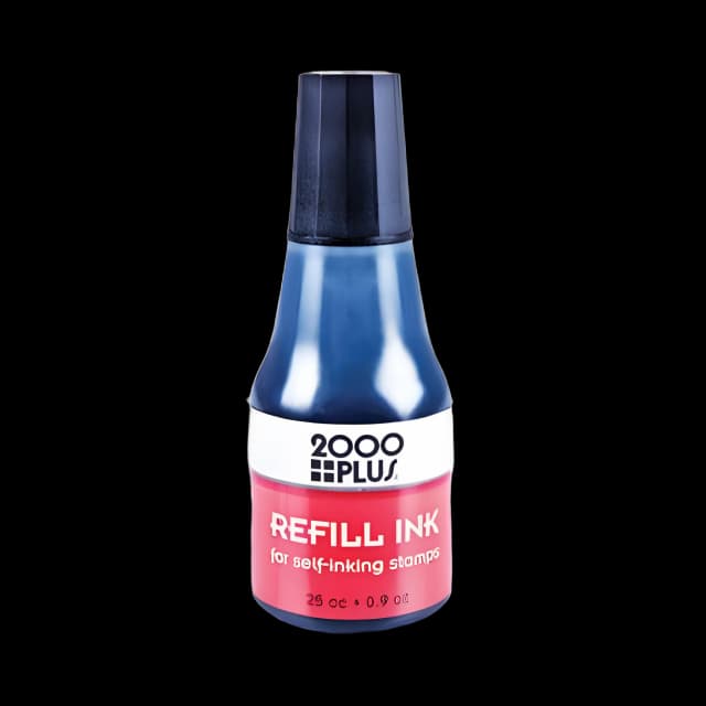 Self-Inking Refill Ink, 0.9 oz. Bottle, Black